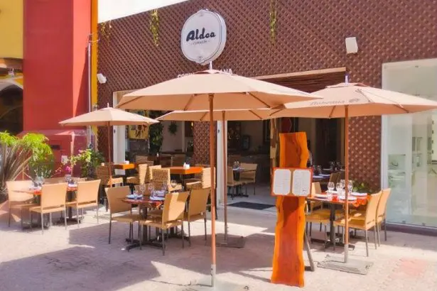 The outside view of the Aldea Corazon restaurant