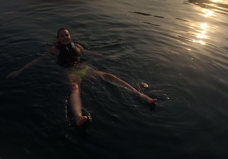 Swimming in Cenote Azul