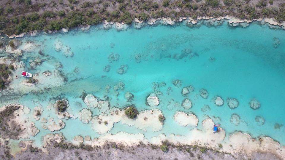 Aerial view of Bacalar