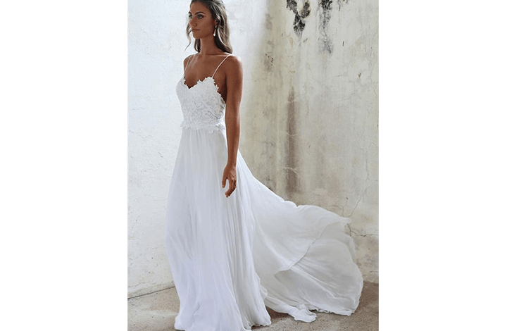 Flowy Beach Wedding Dress