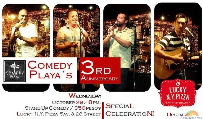 Comedy playas 3rd anniversary flyer