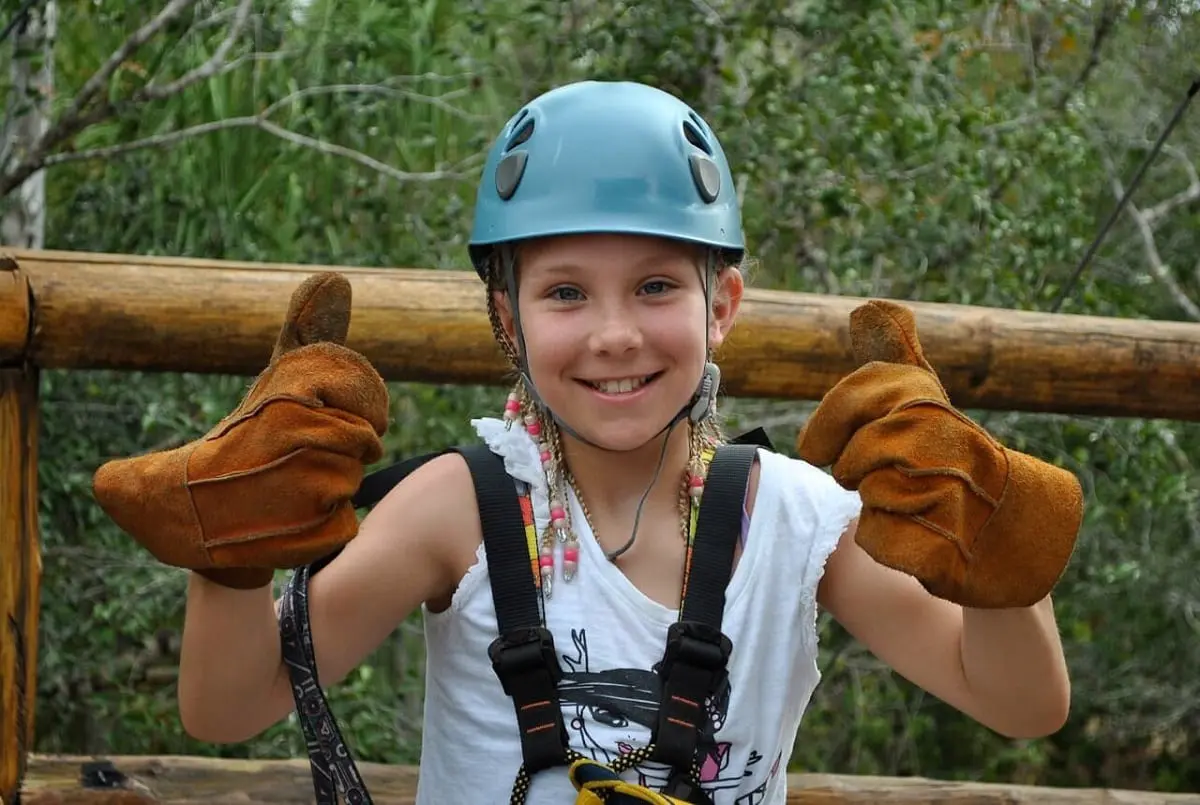 Kid giving the thumbs up