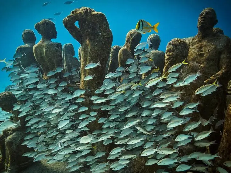 Underwater Museum of Art off the Coast of Cancun / Isla Mujeres