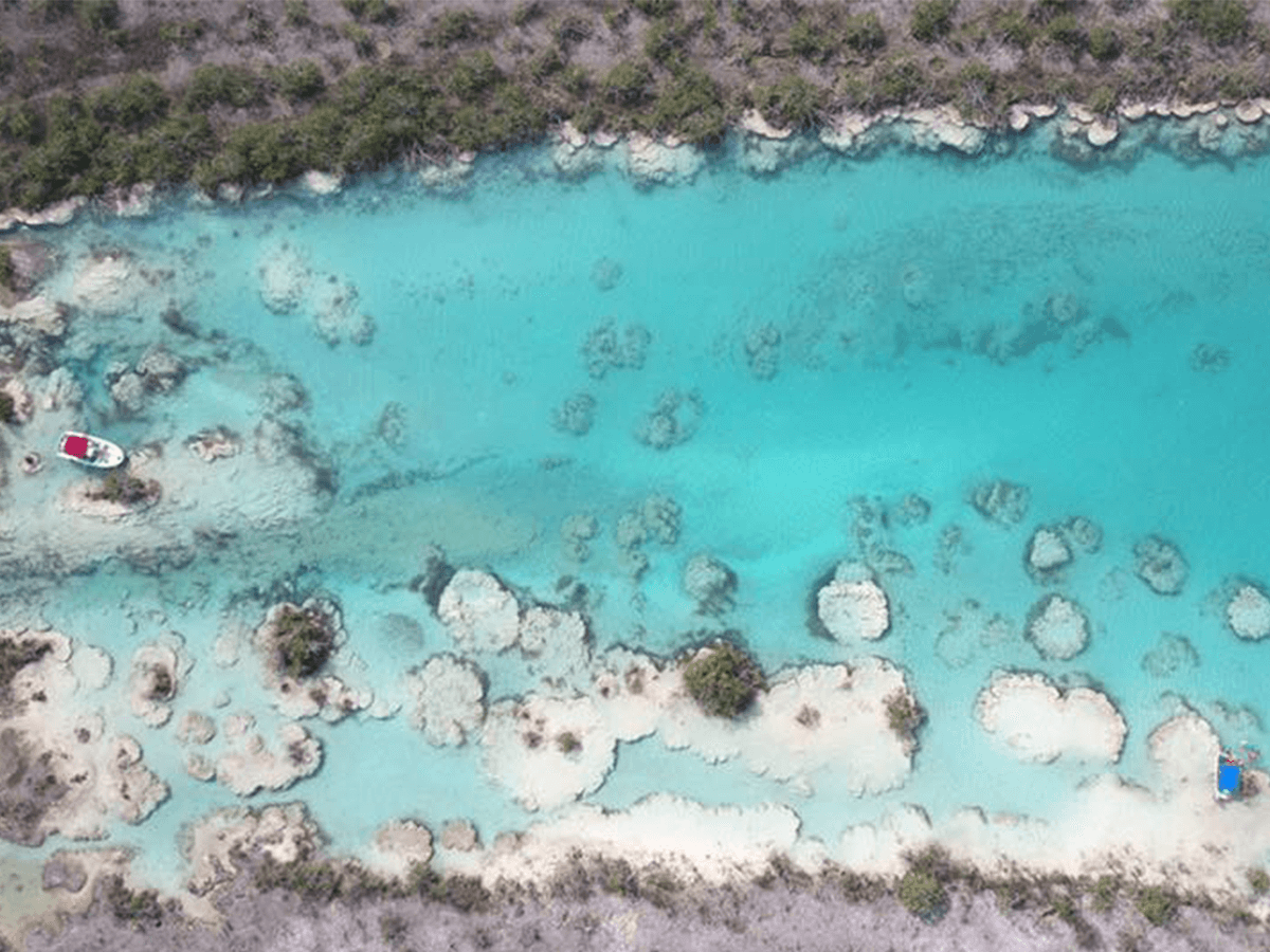 Aerial view on Bacalar
