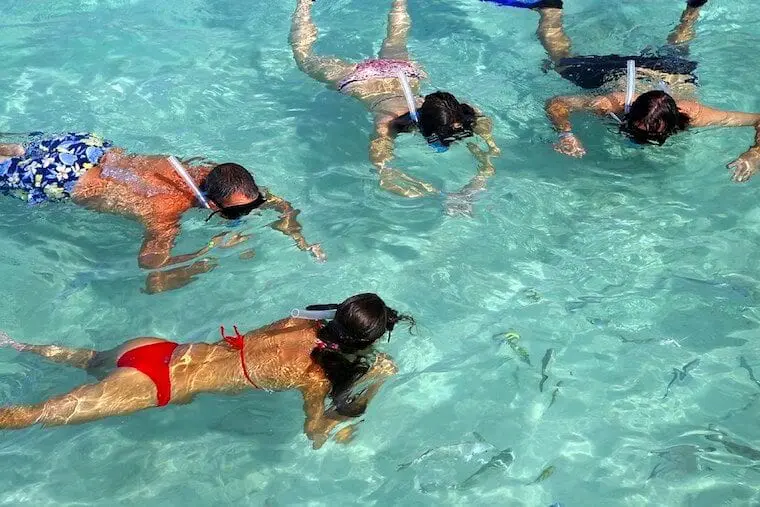 snorkeling in puerto aventuras. 