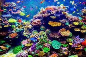 Beautiful colorful coral reef