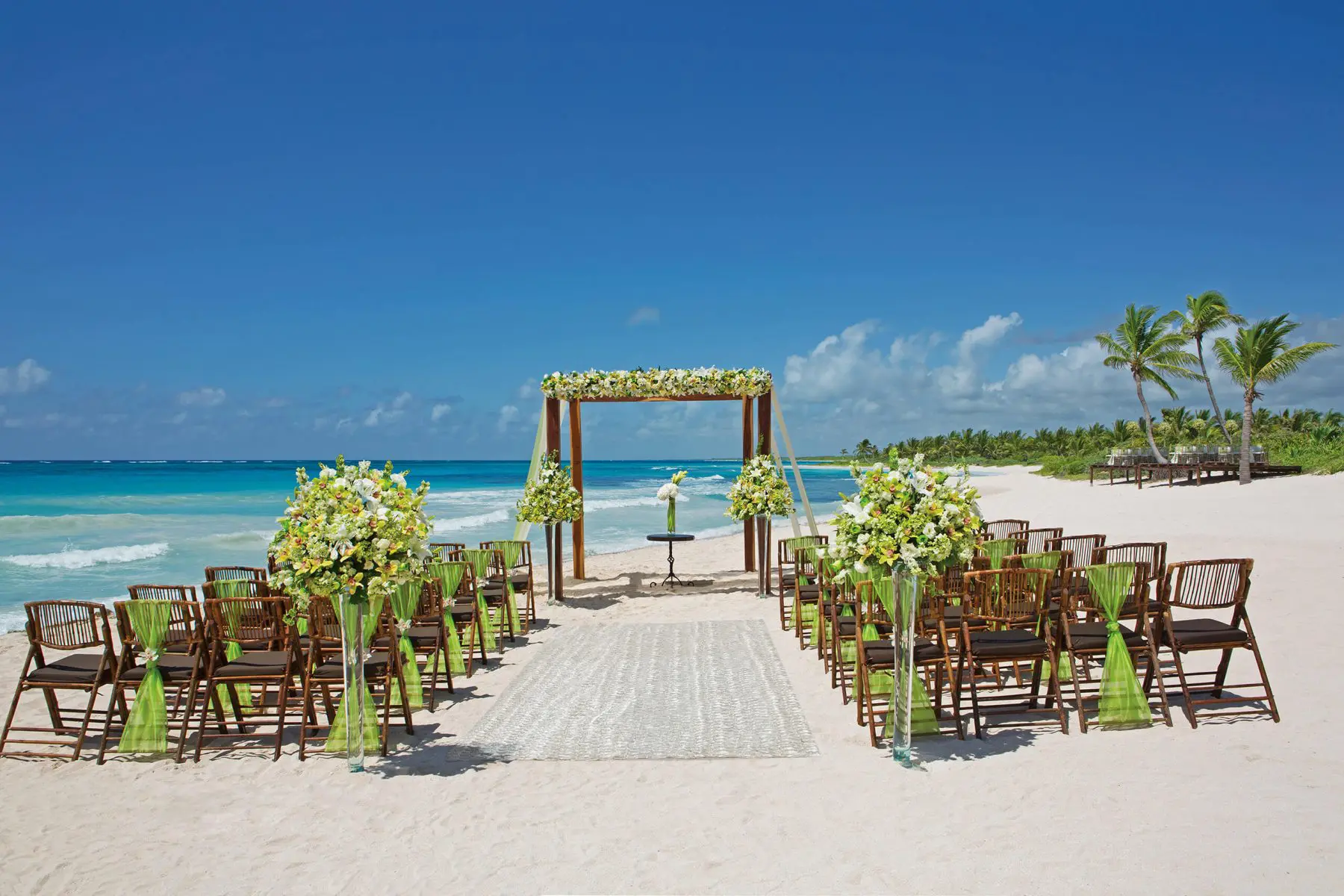 Wedding ceremony set up at the dream riviera tulum hotel and resort