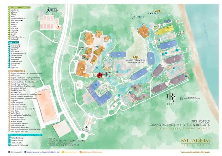 grand palladium map