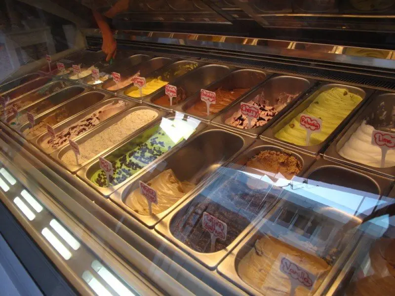 Ice cream flavours at isla mujeres