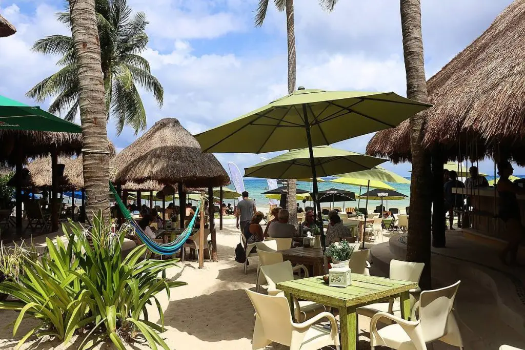 Lido terrace on beach