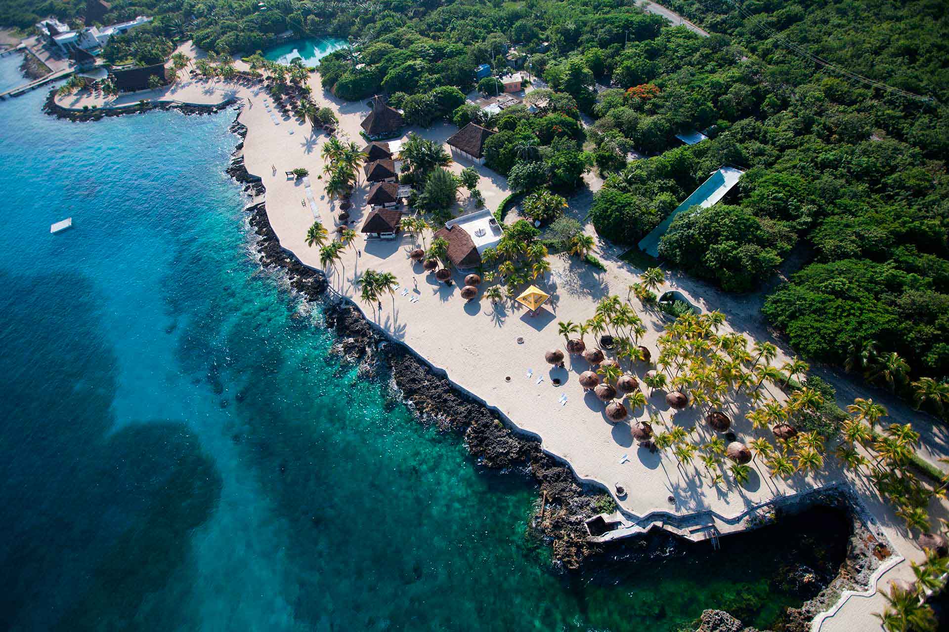 Aerial view of Cozumel