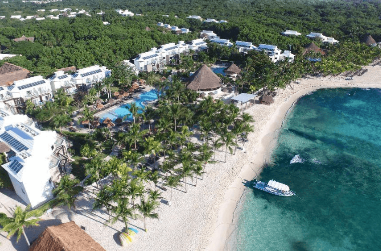 aerial view of Sandos Caracol Eco Resort