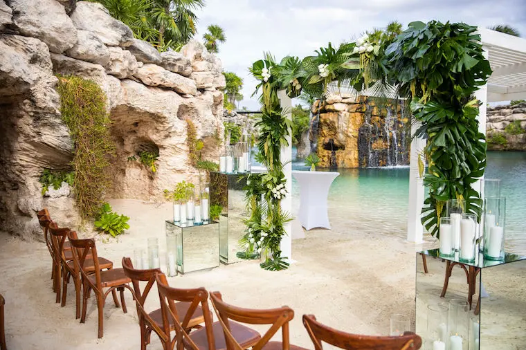 Xcaret wedding set up