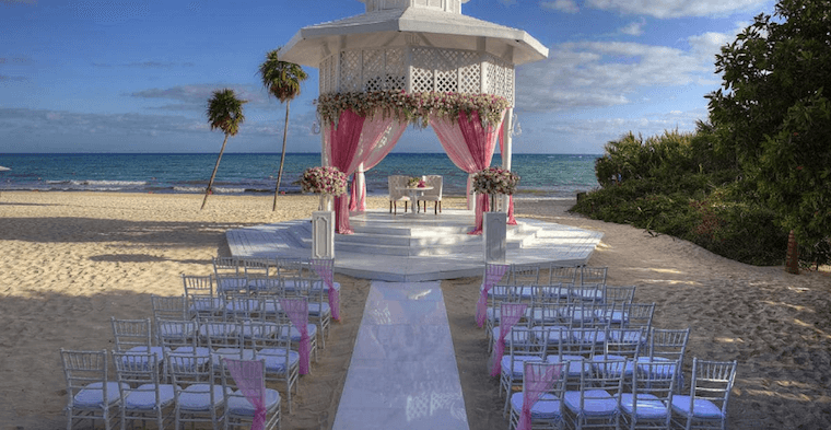 Paradisus beach gazebo wedding