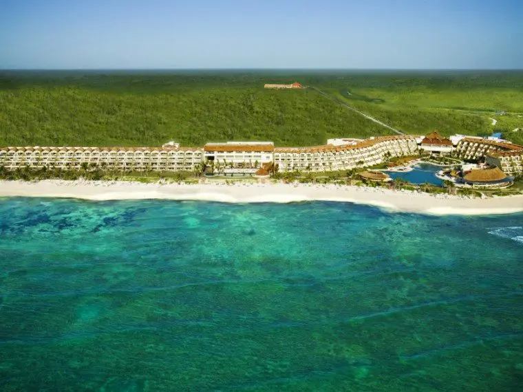 Aerial view of Grand Velas luxury resort in Mexico's Riviera Maya