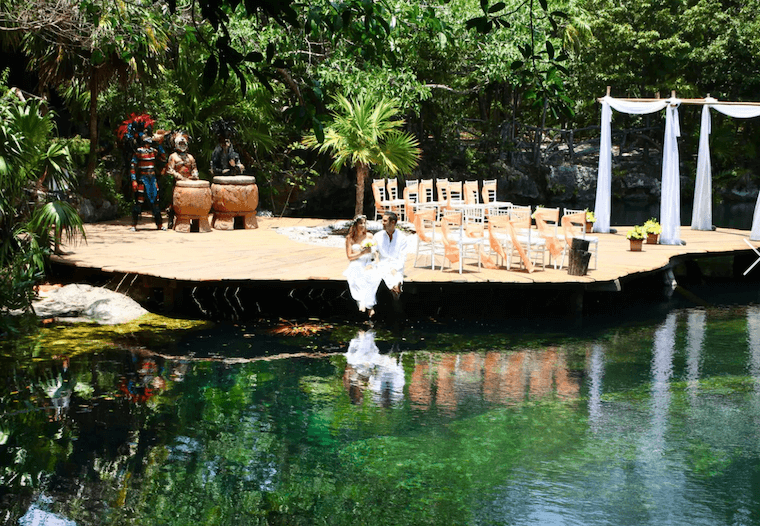 cenote weddings at sandos eco caracol resort and spa