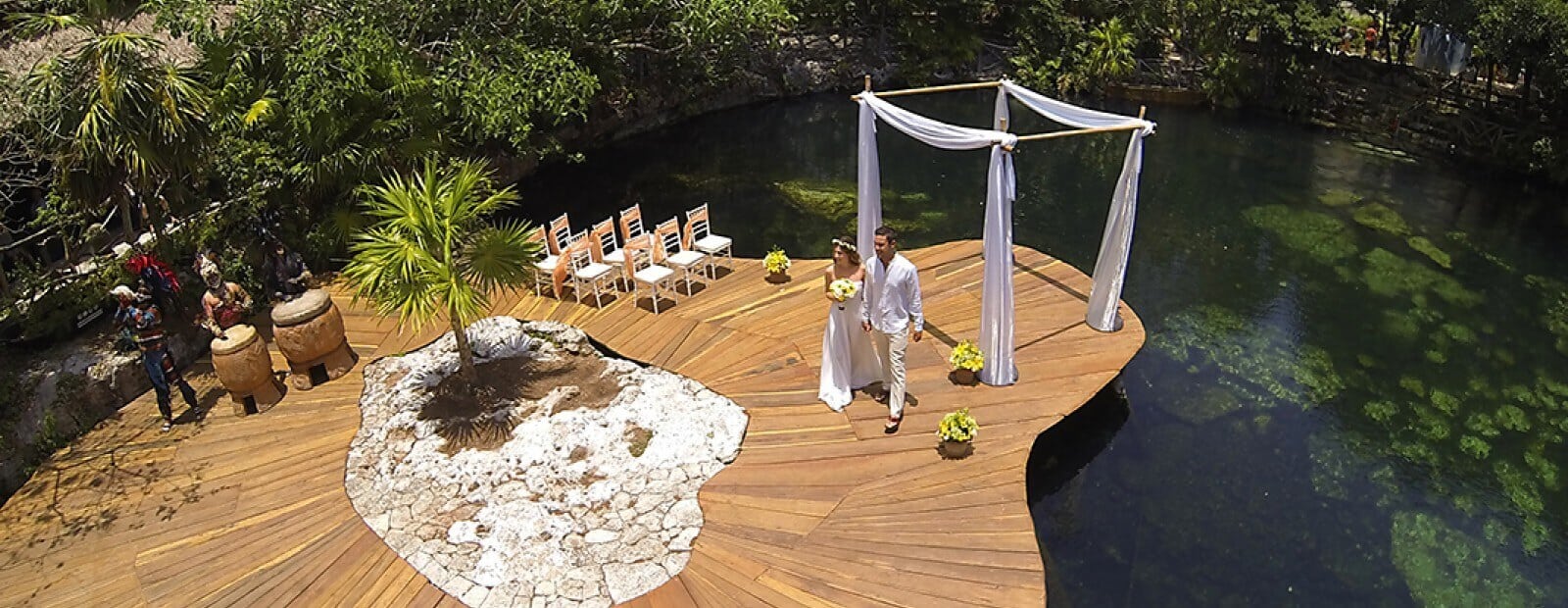 Sandos Caracol Cenote Location for the wedding Ceremony.