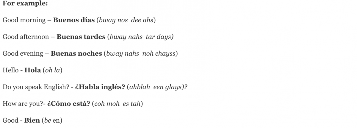 Spanish phrases