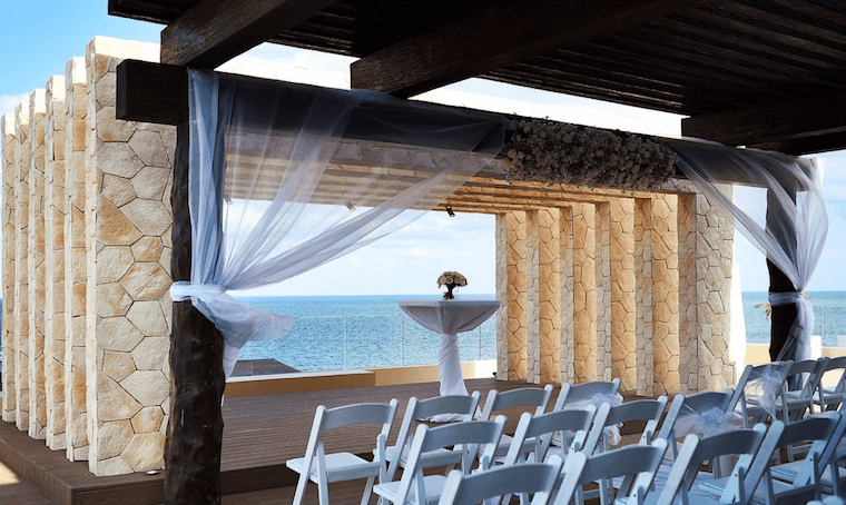 Sky terrace wedding location at the Royalton Riviera Cancun