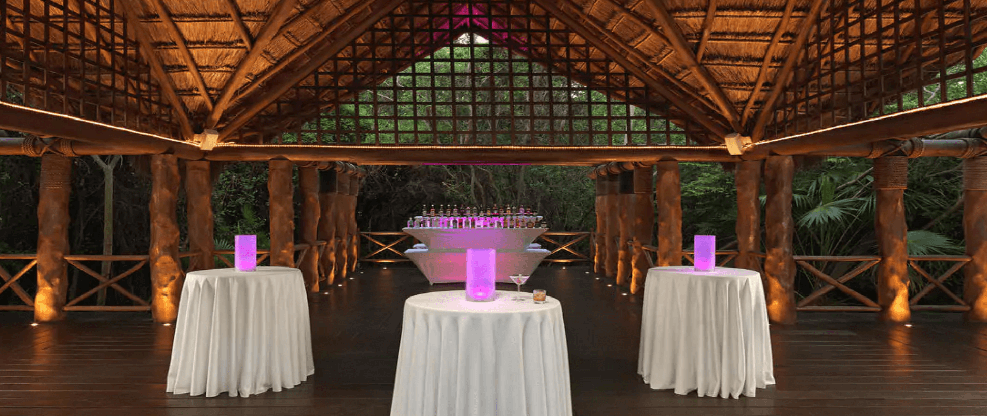 Drinks for wedding at the Paradisus resort in Playa del Carmen