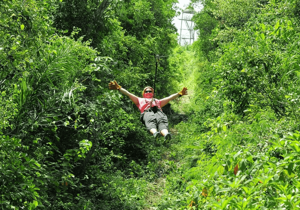 Ziplining at Tulum Xtreme