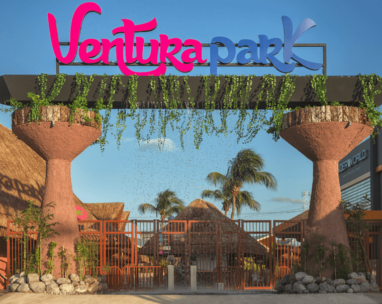 ventura park entrance in Cancun