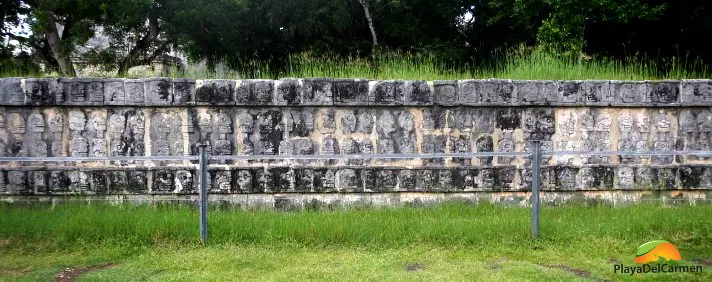 Wall of skulls at Chichen Itza