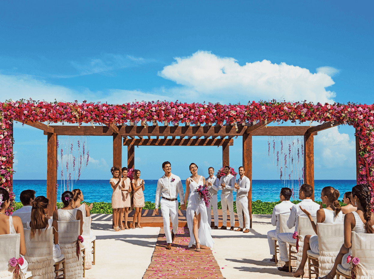 Beach wedding at the breathless riviera Cancun