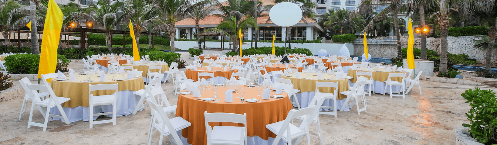 Wedding set up in Cancun