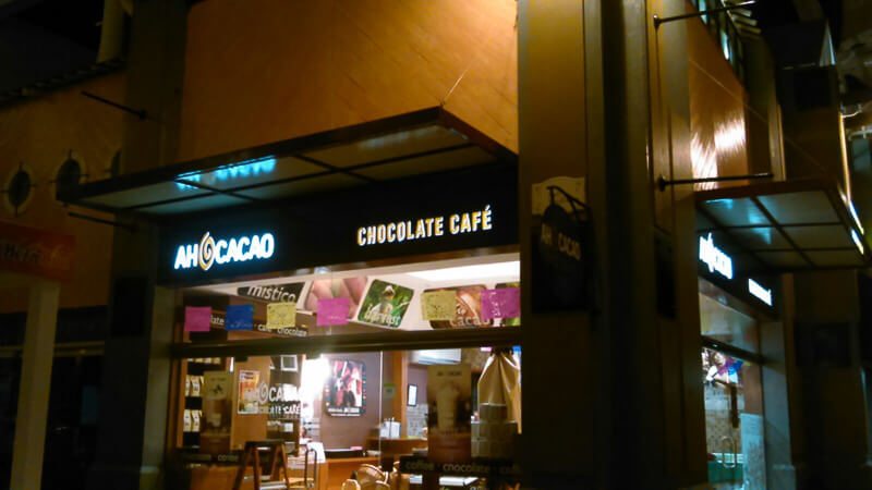 In front of Ah Cacao in Playa del Carmen