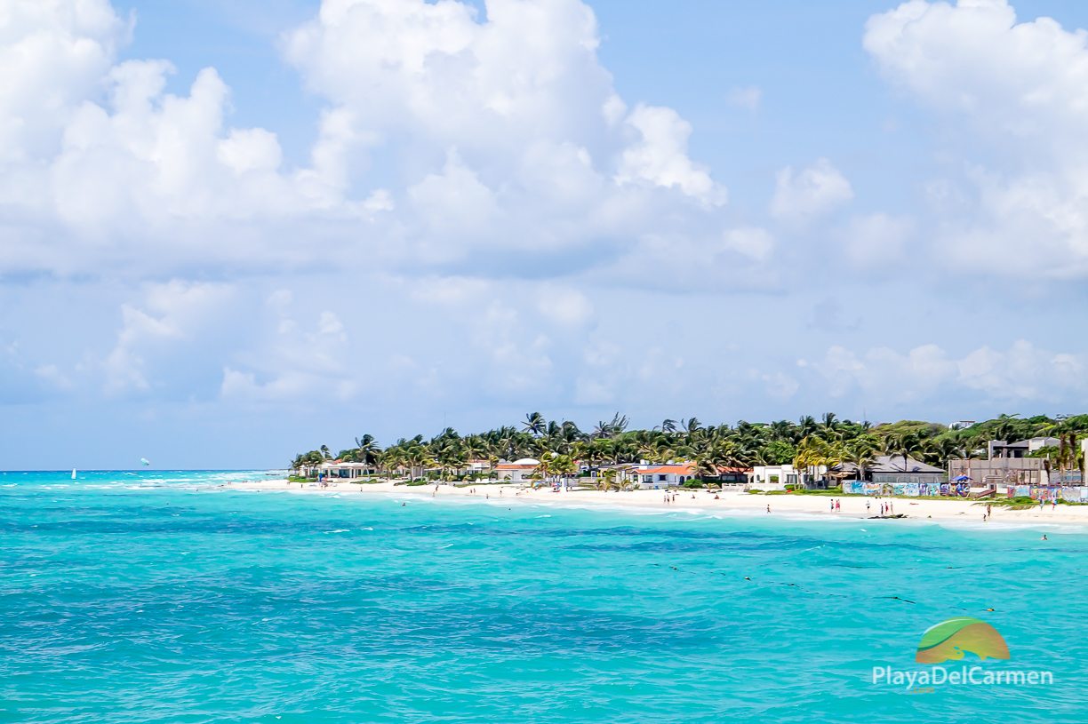 The coast of Cozumel Island in the Mexican Caribbean