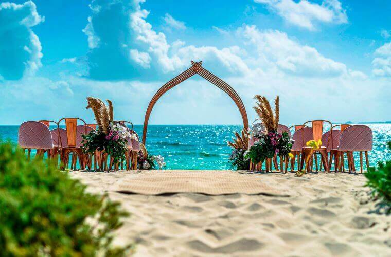 beach wedding venue at Atelier Playa Mujeres 