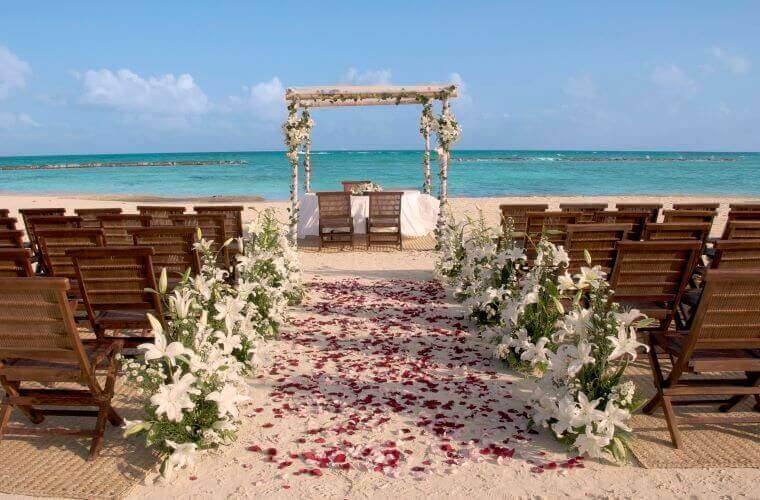 Grand Velas beach wedding venue 