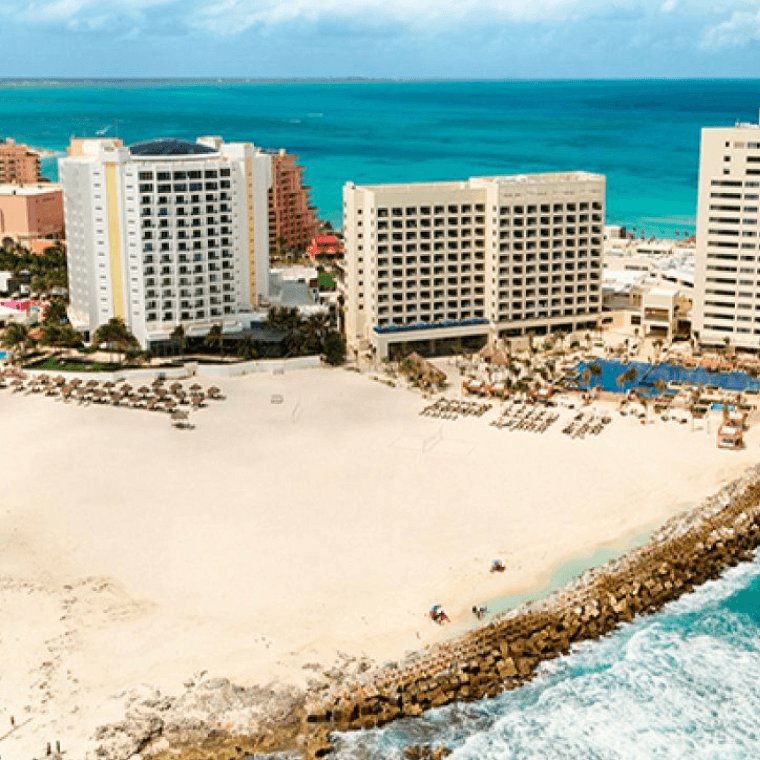 aerial view of Hyatt Ziva Cancun 