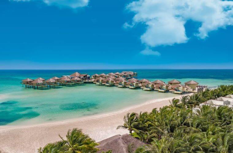 palafitos overwater bungalows at El Dorado Maroma 