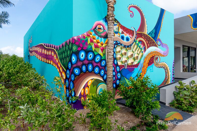 Senkoe street art at Andaz Mayakoba