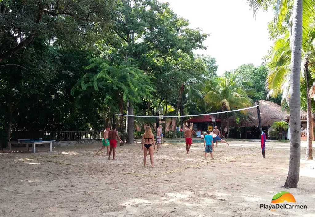 friendly game of beach volleyball at the Riu Tequila