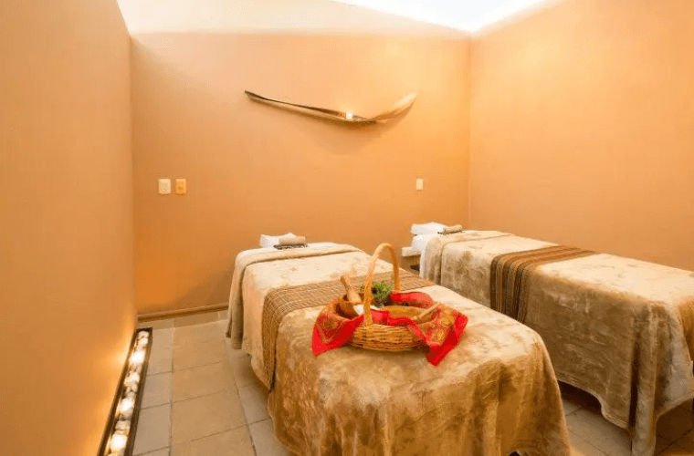 treatment room with two beds at BRIC Spa 
