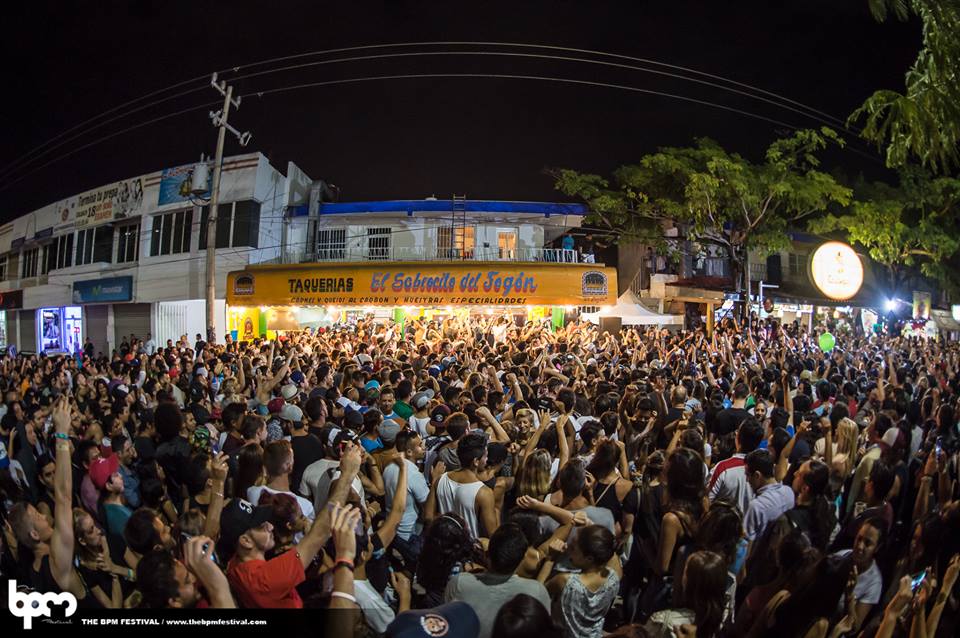 BPM Festival street party Playa del Carmen