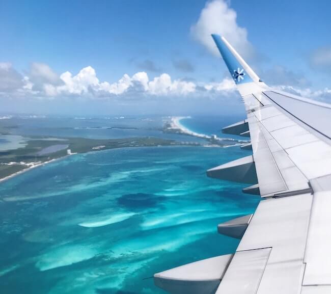 cancun from the sky