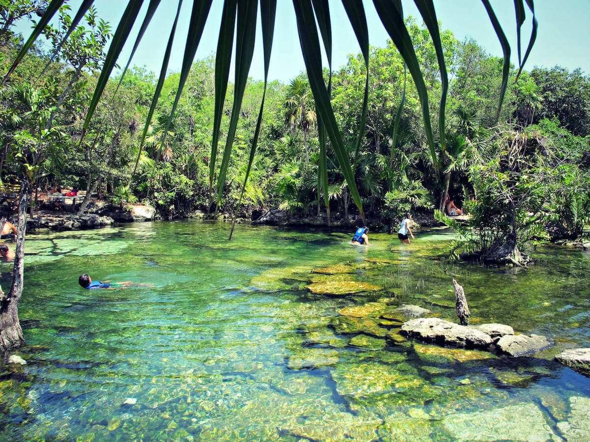 cenote azul in the Rivera Maya