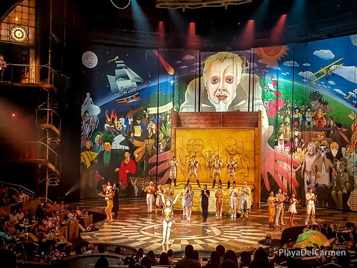 Actors wave to the crowd at Cirque Du Soleil Rivera maya