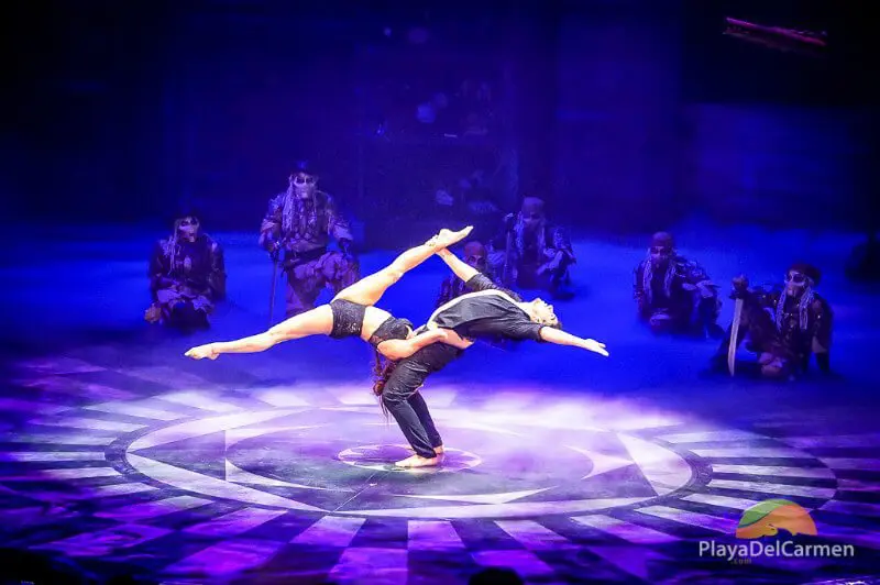 A dance act at Mexico's Cirque Du Soleil theater