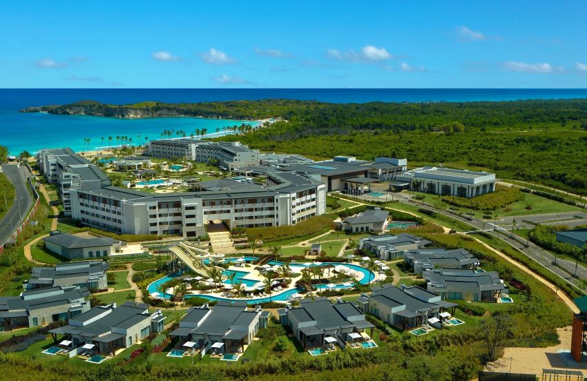 dreams macao beach punta cana aerial view