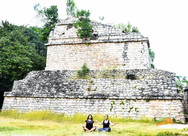 Two people at the Entrance to the Tomb of a King