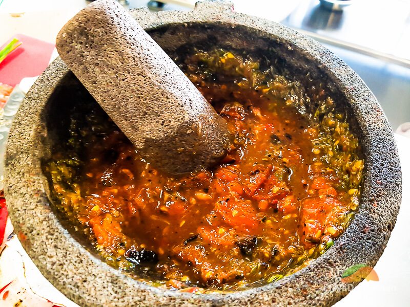 Molcajete sauce in Playa del Carmen