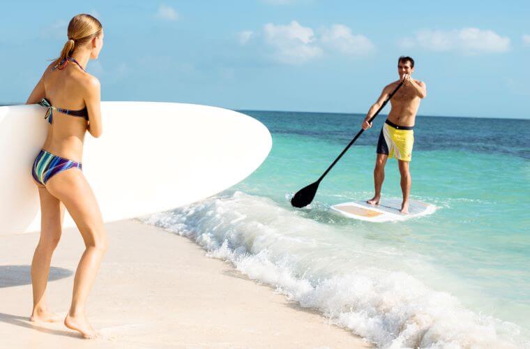 Paddle boarding is one of the activities at Excellence Riviera Cancun