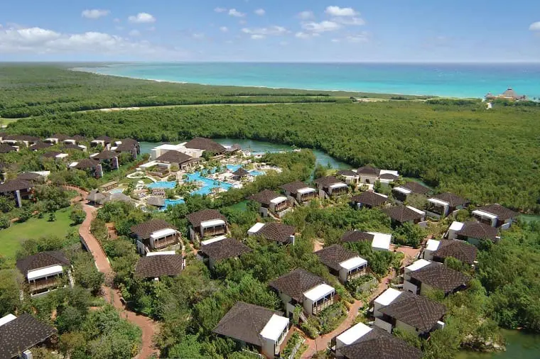 Aerial view of fairmont mayakoba