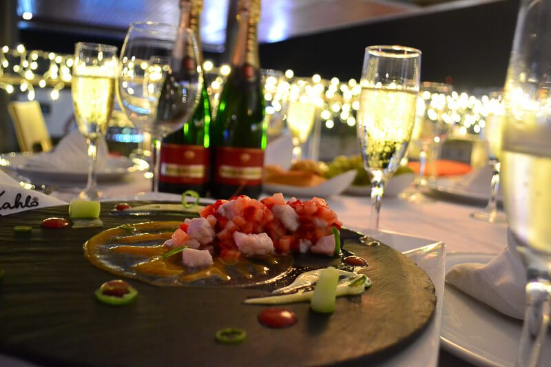 Seafood at the Frida Kahlo restaurant in Playa del Carmen