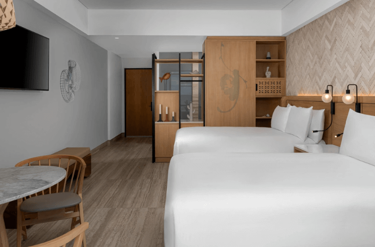 family suite with two queen beds at Hilton Tulum